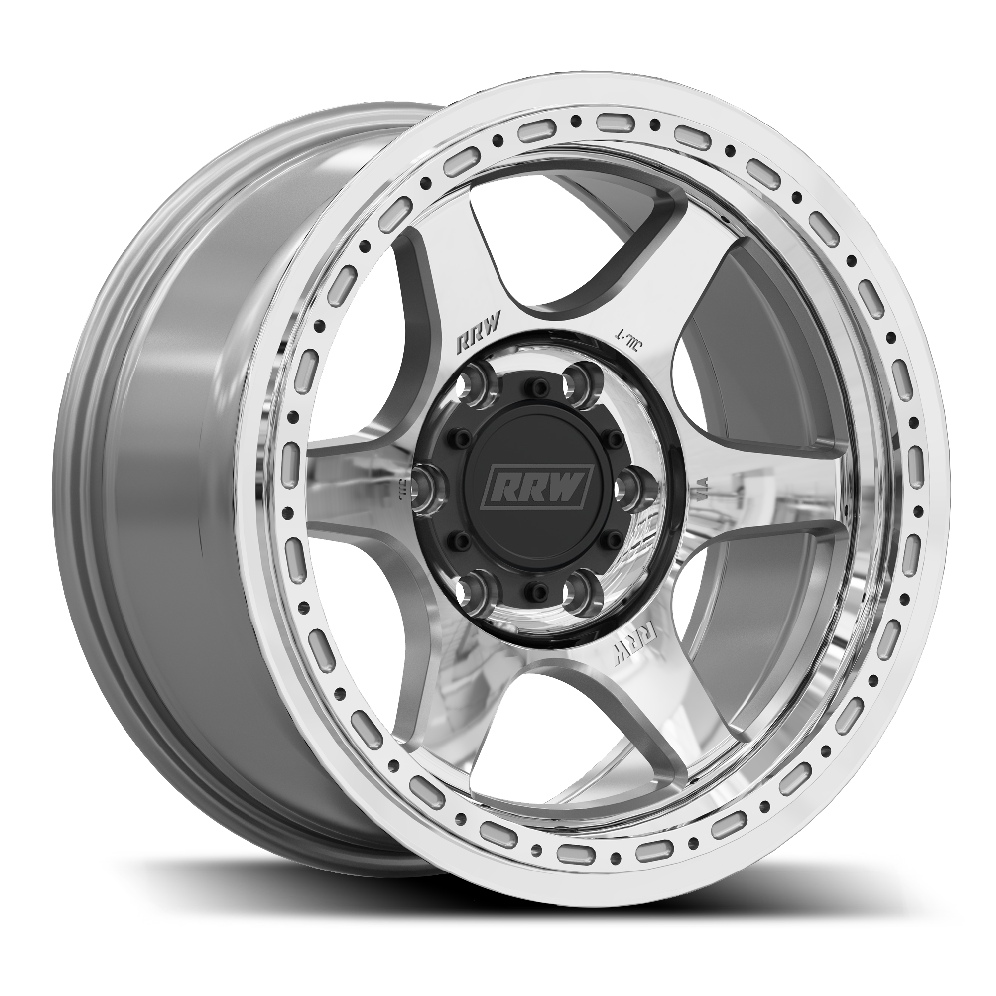 Pre-Order: RR2-H FLOW FORM 17x8.5 Hybrid Beadlock | BRUSHED ALUMINUM