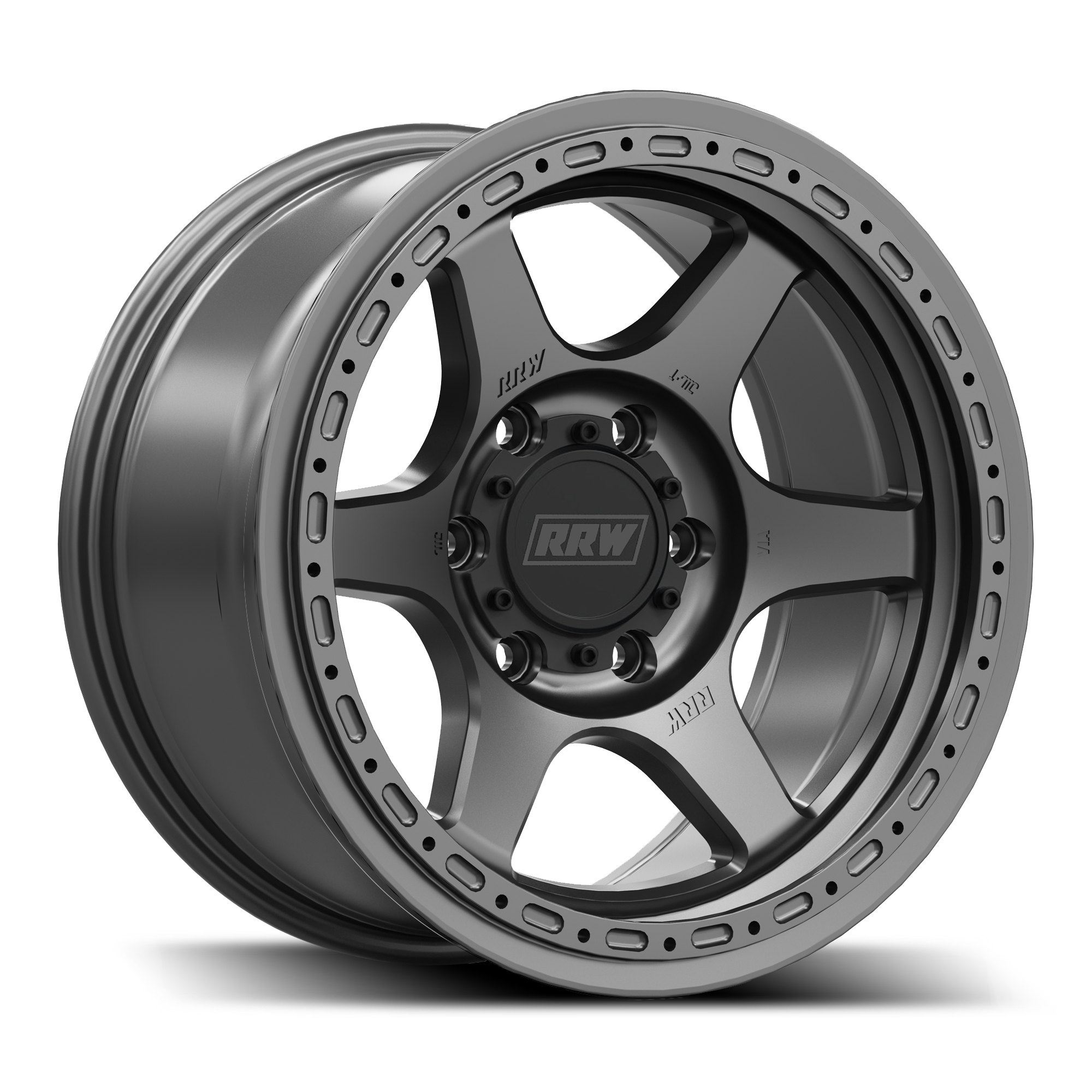 Pre-Order: RR2-H FLOW FORM 17x8.5 Hybrid Beadlock | MATTE GUNMETAL