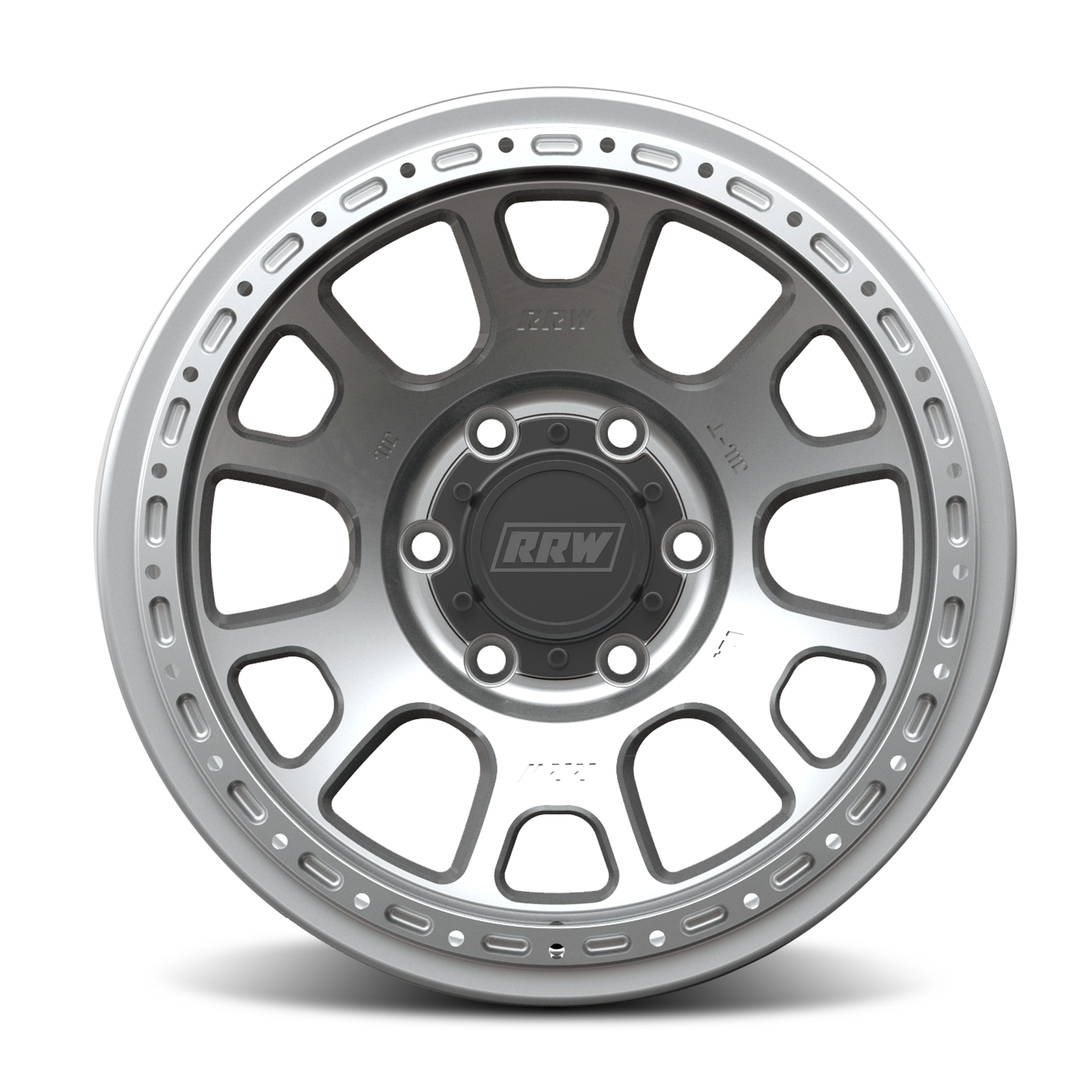 Pre-Order: RR5-H FLOW FORM 17x8.5 Hybrid Beadlock | BRUSHED ALUMINUM