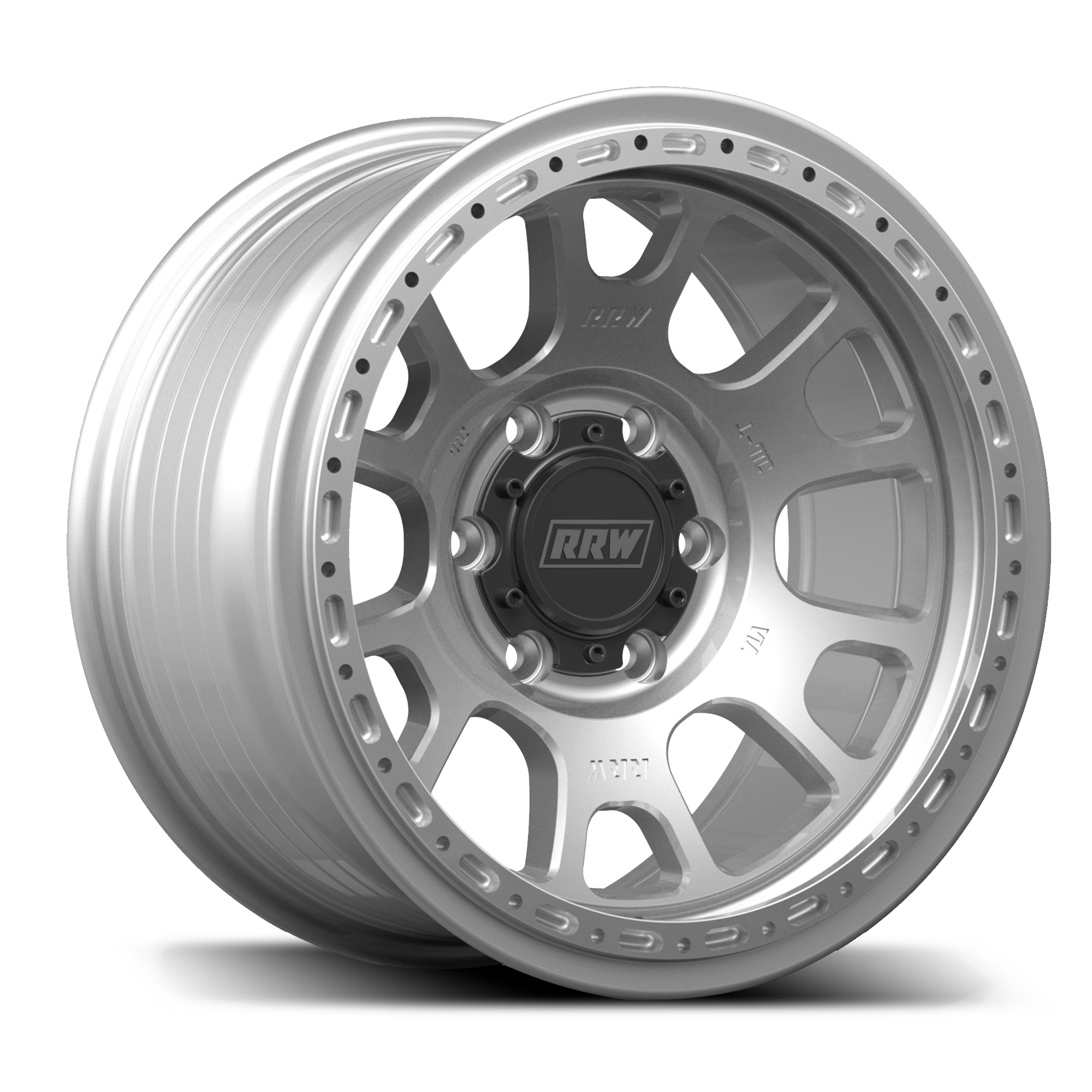 Pre-Order: RR5-H FLOW FORM 17x8.5 Hybrid Beadlock | BRUSHED ALUMINUM