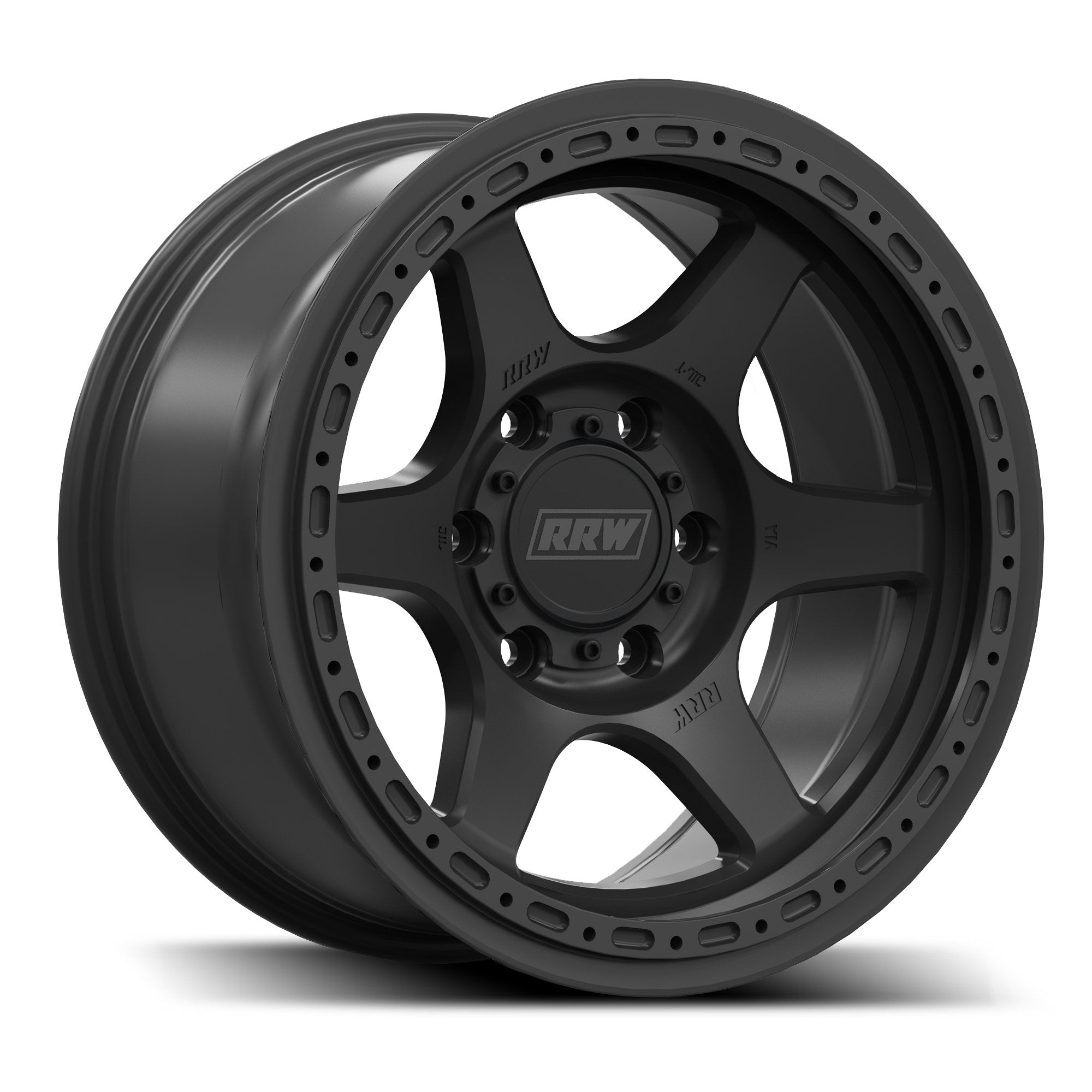 Pre - Order: RR2 - H FLOW FORM 17x8.5 Hybrid Beadlock | MATTE BLACK - RRW Relations Race Wheels