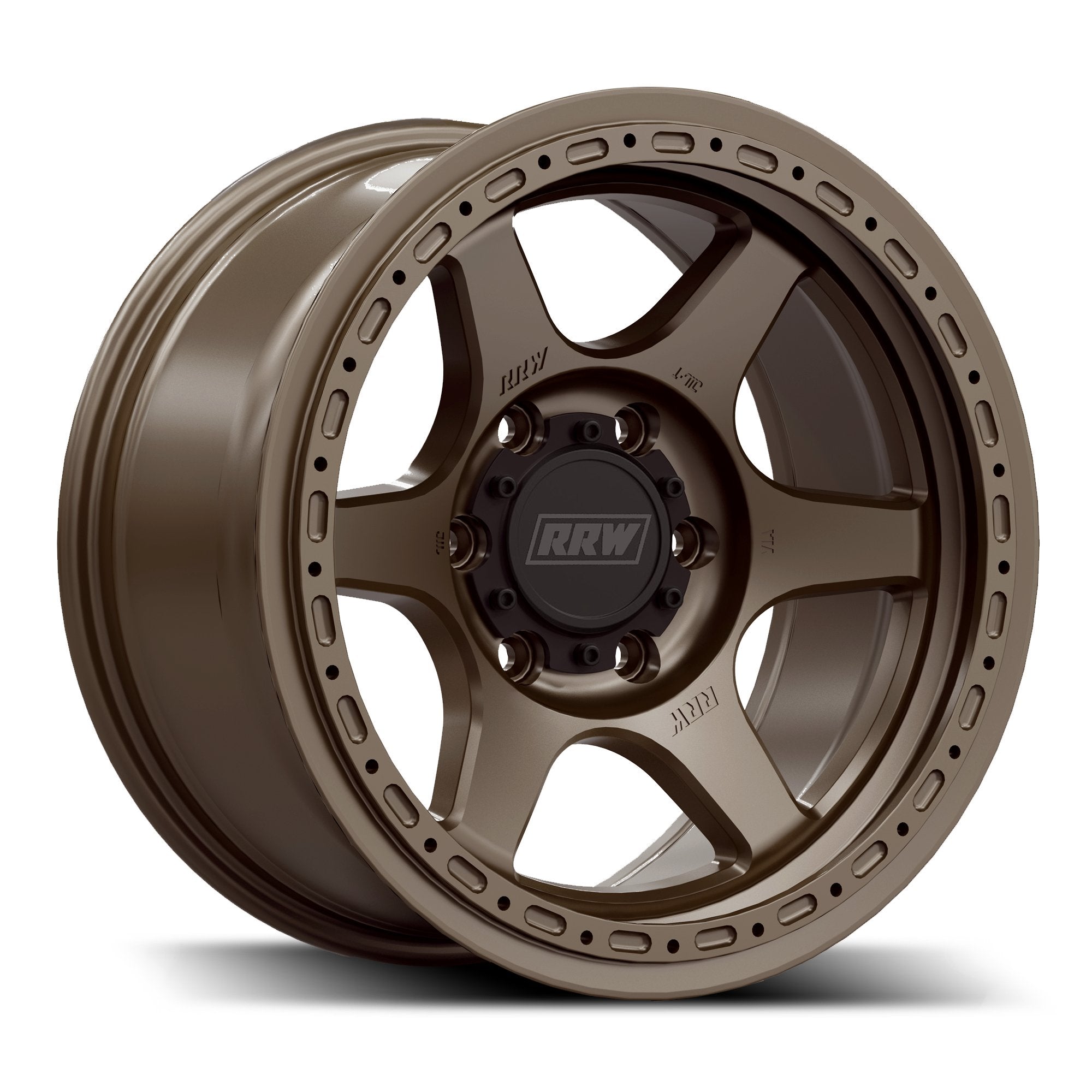 Pre - Order: RR2 - H FLOW FORM 17x8.5 Hybrid Beadlock | MATTE BRONZE - RRW Relations Race Wheels