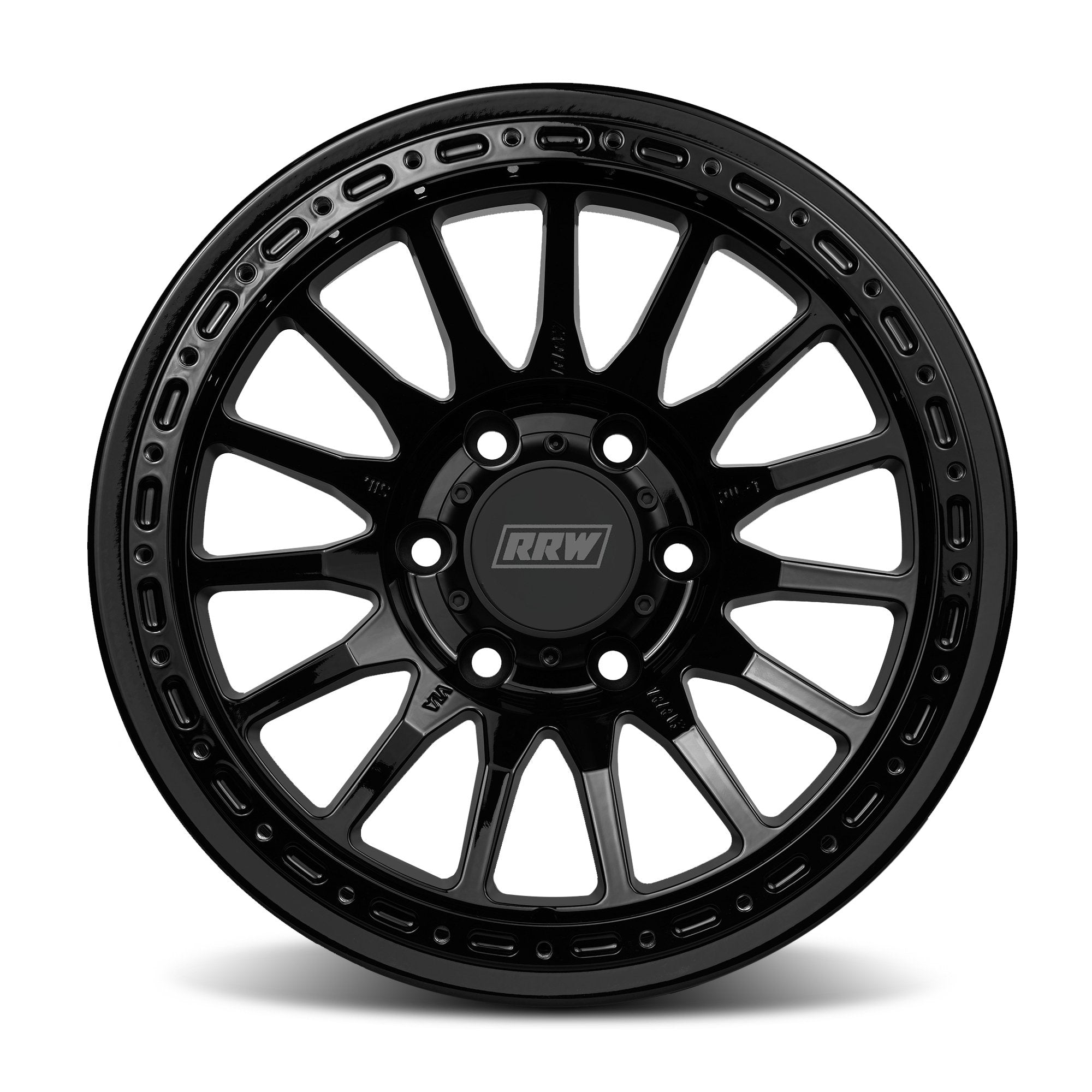 Pre - Order: RR7 - H FLOW FORM Hybrid Beadlock Wheel | GLOSS BLACK - RRW Relations Race Wheels