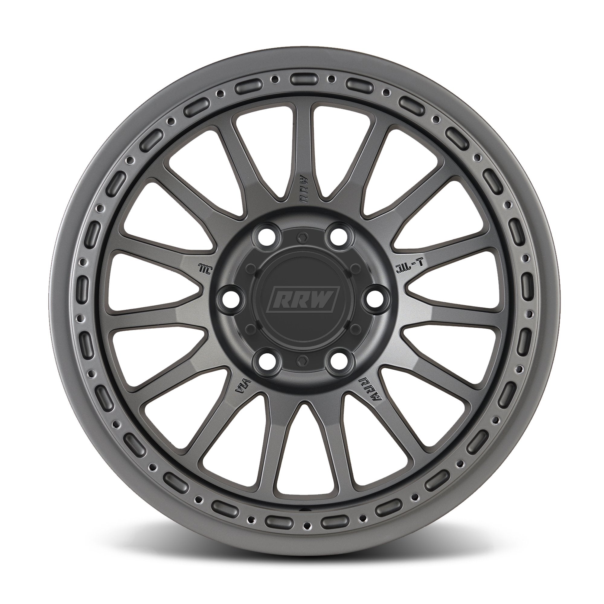 Pre - Order: RR7 - H FLOW FORM Hybrid Beadlock Wheel | MATTE GUNMETAL - RRW Relations Race Wheels