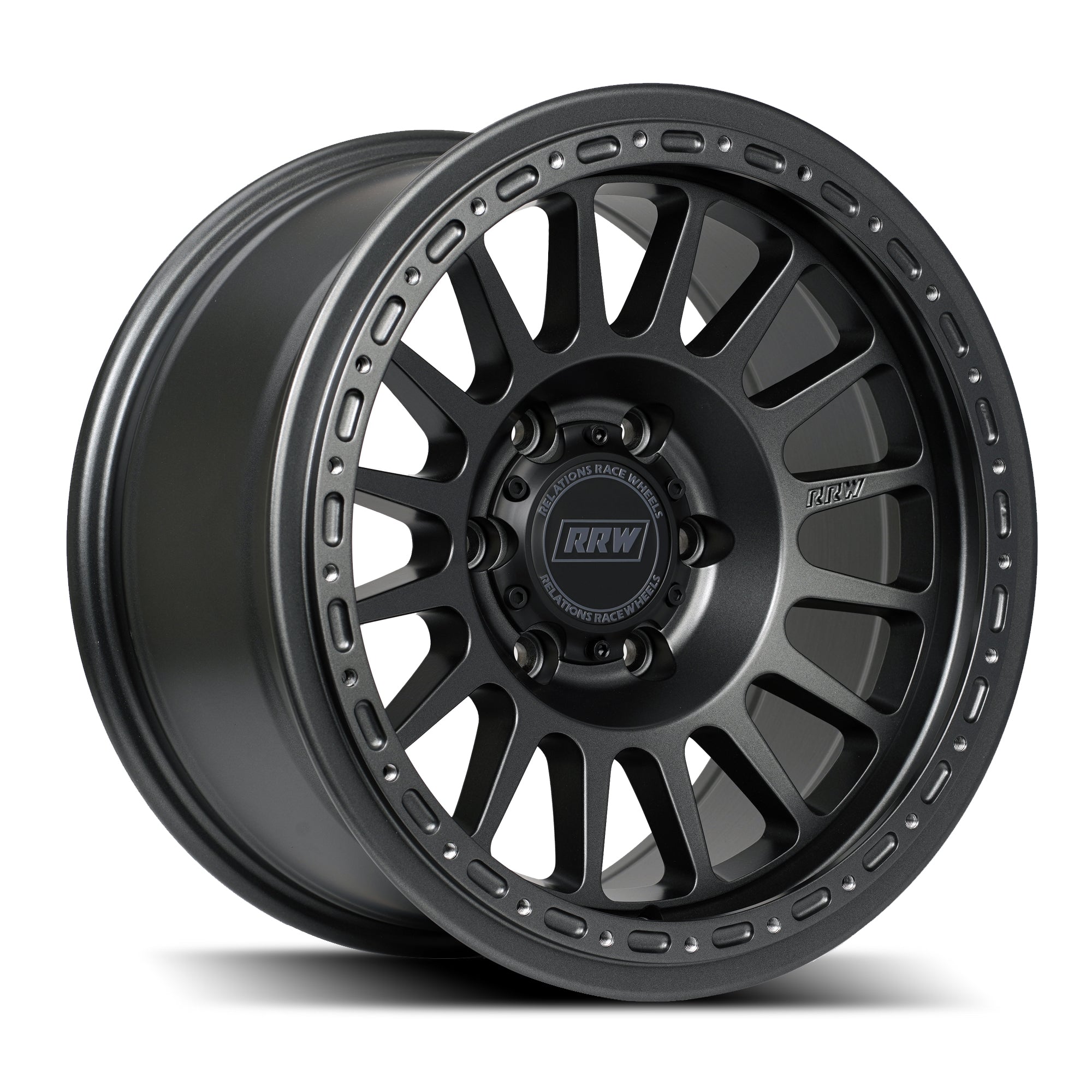 RR6-H Hybrid Beadlock | MATTE GUNMETAL | RRW Relations Race Wheels